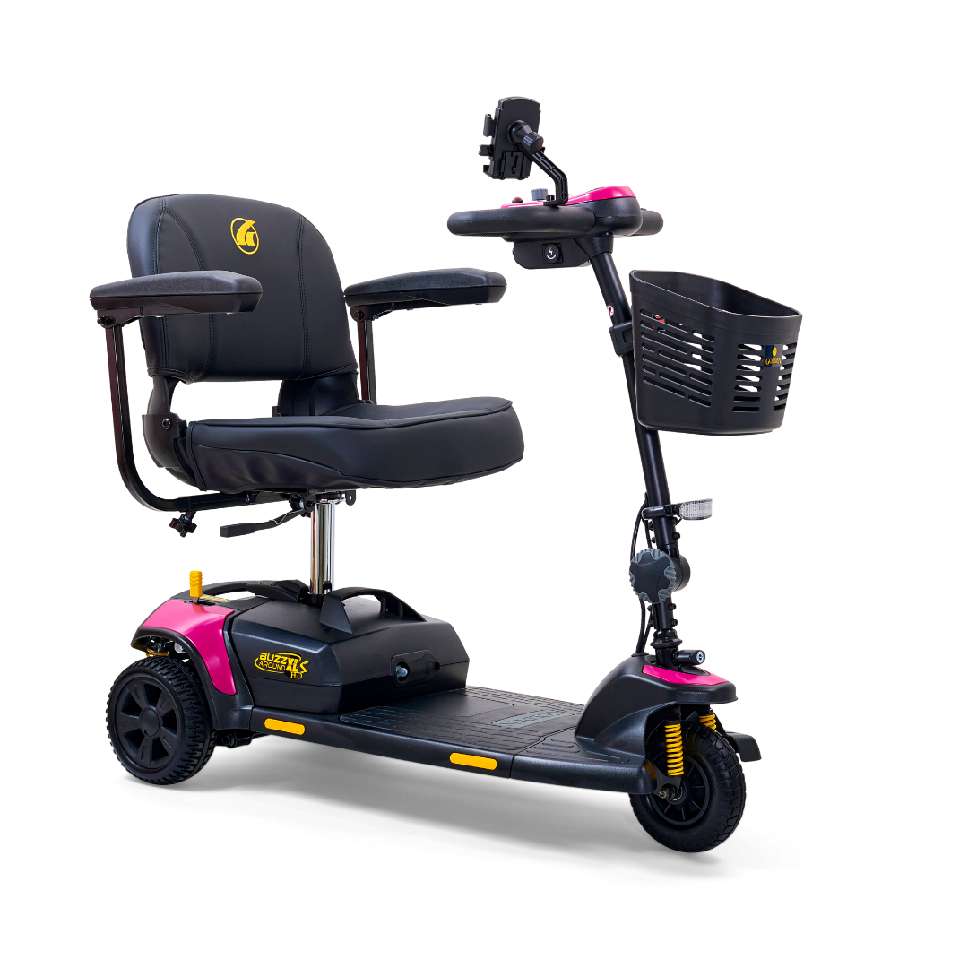Golden Tech GB121B Buzzaround XLS-HD 3-Wheel Portable Scooter with Suspension - Senior.com Mobility Scooters